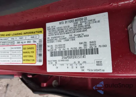 2015 Ford Fusion Titanium из США, поврежденный, VIN 3FA6P0K93FR151141